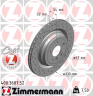 400.3687.52 Brzdový kotouč SPORT BRAKE DISC COAT Z ZIMMERMANN