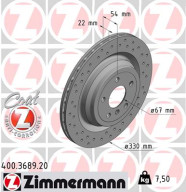 400.3689.20 Brzdový kotouč COAT Z ZIMMERMANN