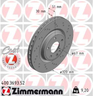 400.3693.52 Brzdový kotouč SPORT BRAKE DISC COAT Z ZIMMERMANN