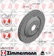 400.5513.70 Brzdový kotouč FORMULA Z BRAKE DISC ZIMMERMANN