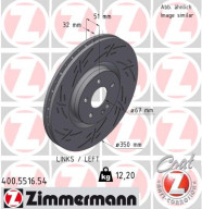 400.5516.54 Brzdový kotouč BLACK Z ZIMMERMANN