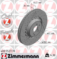 400.5527.70 Brzdový kotouč FORMULA Z BRAKE DISC ZIMMERMANN