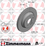 400.5532.20 Brzdový kotouč COAT Z ZIMMERMANN