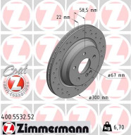 400.5532.52 Brzdový kotouč SPORT BRAKE DISC COAT Z ZIMMERMANN