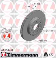 400.5537.20 Brzdový kotouč COAT Z ZIMMERMANN