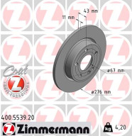 400.5539.20 Brzdový kotouč COAT Z ZIMMERMANN