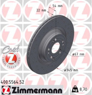 400.5564.52 Brzdový kotouč SPORT BRAKE DISC COAT Z ZIMMERMANN