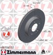 400.5567.52 Brzdový kotouč SPORT BRAKE DISC COAT Z ZIMMERMANN