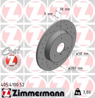 405.4100.52 Brzdový kotouč SPORT BRAKE DISC COAT Z ZIMMERMANN