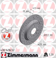 430.1496.52 Brzdový kotouč SPORT BRAKE DISC COAT Z ZIMMERMANN