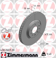 430.2607.20 Brzdový kotouč COAT Z ZIMMERMANN