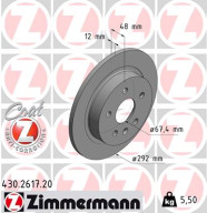 430.2617.20 Brzdový kotouč COAT Z ZIMMERMANN