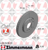 430.2638.20 Brzdový kotouč COAT Z ZIMMERMANN