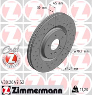 430.2647.52 Brzdový kotouč SPORT BRAKE DISC COAT Z ZIMMERMANN