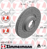 460.4510.70 Brzdový kotouč FORMULA Z BRAKE DISC ZIMMERMANN