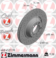 460.4527.70 Brzdový kotouč FORMULA Z BRAKE DISC ZIMMERMANN