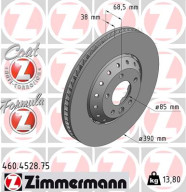 460.4528.75 Brzdový kotouč FORMULA Z BRAKE DISC ZIMMERMANN