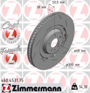 460.4531.75 Brzdový kotouč FORMULA Z BRAKE DISC ZIMMERMANN