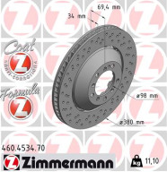 460.4534.70 Brzdový kotouč FORMULA Z BRAKE DISC ZIMMERMANN