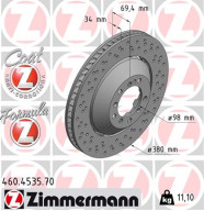 460.4535.70 Brzdový kotouč FORMULA Z BRAKE DISC ZIMMERMANN