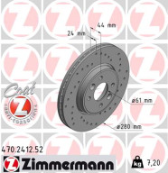 470.2412.52 Brzdový kotouč SPORT BRAKE DISC COAT Z ZIMMERMANN