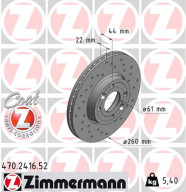 470.2416.52 Brzdový kotouč SPORT BRAKE DISC COAT Z ZIMMERMANN