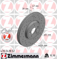 470.2418.52 Brzdový kotouč SPORT BRAKE DISC COAT Z ZIMMERMANN