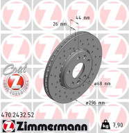 470.2432.52 Brzdový kotouč SPORT BRAKE DISC COAT Z ZIMMERMANN