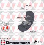 470.5408.20 Brzdový kotouč COAT Z ZIMMERMANN