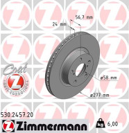 530.2457.20 Brzdový kotouč COAT Z ZIMMERMANN