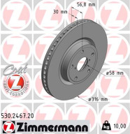 530.2467.20 Brzdový kotouč COAT Z ZIMMERMANN