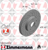 530.2469.52 Brzdový kotouč SPORT BRAKE DISC COAT Z ZIMMERMANN