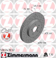 530.2470.52 Brzdový kotouč SPORT BRAKE DISC COAT Z ZIMMERMANN