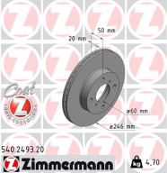 540.2493.20 Brzdový kotouč COAT Z ZIMMERMANN