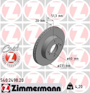 540.2498.20 Brzdový kotouč COAT Z ZIMMERMANN