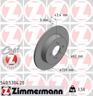 540.5304.20 Brzdový kotouč COAT Z ZIMMERMANN