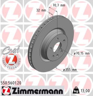 550.5601.20 Brzdový kotouč COAT Z ZIMMERMANN