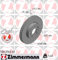 590.2563.20 Brzdový kotouč COAT Z ZIMMERMANN