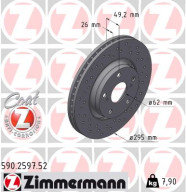 590.2597.52 Brzdový kotouč SPORT BRAKE DISC COAT Z ZIMMERMANN