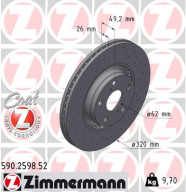 590.2598.52 Brzdový kotouč SPORT BRAKE DISC COAT Z ZIMMERMANN