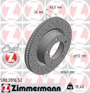 590.2816.52 Brzdový kotouč SPORT BRAKE DISC COAT Z ZIMMERMANN