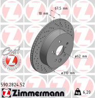 590.2824.52 Brzdový kotouč SPORT BRAKE DISC COAT Z ZIMMERMANN