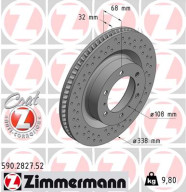 590.2827.52 Brzdový kotouč SPORT BRAKE DISC COAT Z ZIMMERMANN