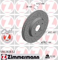 590.2828.52 Brzdový kotouč SPORT BRAKE DISC COAT Z ZIMMERMANN