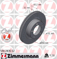 590.2835.52 Brzdový kotouč SPORT BRAKE DISC COAT Z ZIMMERMANN