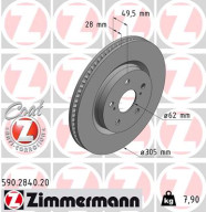 590.2840.20 Brzdový kotouč COAT Z ZIMMERMANN