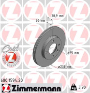 600.1594.20 Brzdový kotouč COAT Z ZIMMERMANN