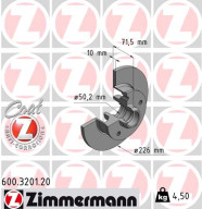 600.3201.20 Brzdový kotouč COAT Z ZIMMERMANN