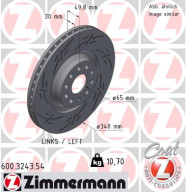 600.3243.54 Brzdový kotouč BLACK Z ZIMMERMANN