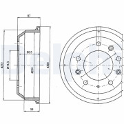 BF108 Brzdový buben DELPHI
